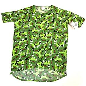 LuLaRoe Disney Shirt. Sz S. Kermit the Frog  polyester